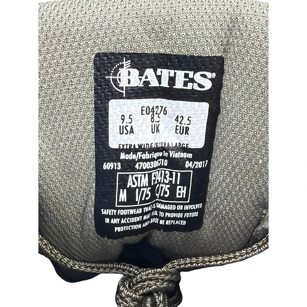 Bates GX-8 Composite Toe Men 9.5 XW Sage Green Side Zip Work Boots NWO'T